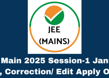 JEE Main 2025 Session-1 January 2026, Correction/ Edit Apply Online