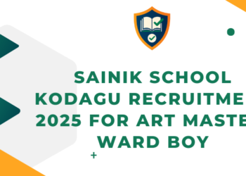 Sainik School Kodagu Recruitment 2025 For Art Master, Ward Boy