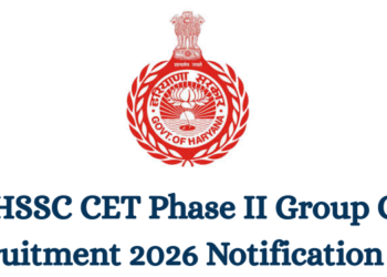 HSSC CET Phase II Group C Recruitment 2026 Notification Out
