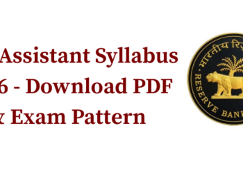 RBI Assistant Syllabus 2026 - Download PDF & Exam Pattern